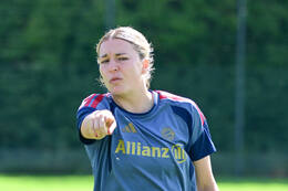19.08.2026, München, Deutschland. Google Pixel Frauen-Bundesliga: Die FC Bayern Frauen absolvieren auf dem FC Bayern Campus eine Trainingseinheit vor dem Bundesliga-Saisonauftakt gegen den 1. FC Union Berlin. Barbara Dunst (FC Bayern Frauen)