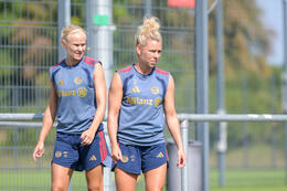05.08.2026, München, Deutschland. Google Pixel Frauen-Bundesliga: Die FC Bayern Frauen absolvieren auf dem FC Bayern Campus eine Trainingseinheit zur Vorbereitung auf das Testspiel gegen Paris FC. Linda Dallmann (FC Bayern Frauen)