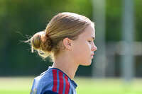 19.08.2026, München, Deutschland. Google Pixel Frauen-Bundesliga: Die FC Bayern Frauen absolvieren auf dem FC Bayern Campus eine Trainingseinheit vor dem Bundesliga-Saisonauftakt gegen den 1. FC Union Berlin. Sophie Proost (FC Bayern Frauen)
