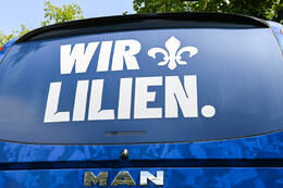 19.07.2026, Bad Wörishofen, Deutschland. 2. Bundesliga: Ankunft des SV Darmstadt 98 in Bad Wörishofen. Sommertrainingslager. Vorbereitung auf die Saison 2026/2027. Mannschaftsbus Wir Lilien.