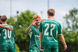 18.07.2026, Mindelheim, Deutschland. Testspiel zwischen dem FC Zürich und der SpVgg Greuther Fürth im Rahmen der Saisonvorbereitung 2026/2027. Ole Pohlmann (SpVgg Greuther Fürth) jubeln.