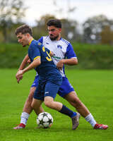 11.10.2026, Bad Wörishofen, Bayern, Deutschland. A-Klasse Allgäu 2: FC Bad Wörishofen II gegen TSV 1913 Ettringen. Spielort: Stadion Unteres Hart. 12. Spieltag der A-Klasse Allgäu 2, Saison 2026/2027. Yunus Güclü (FC Bad Wörishofen) im Zweikampf, im Duell, im Kampf um den Ball
