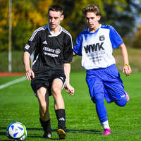 04.10.2026, Bad Wörishofen, Deutschland. U19 (A-Jun.) Kreisklasse Allgäu - Nord: FC Bad Wörishofen U19 gegen SG Unterrieden U19. Spielort: Stadion Am Unteren Hart. Philipp Rötzer (FC Bad Wörishofen) beim Laufen, im Sprint, in einer Laufszene