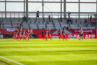 31.08.2026, München, Deutschland. Google Pixel Frauen-Bundesliga: FC Bayern München Frauen gegen 1. FSV Mainz 05 Frauen am FC Bayern Campus. Erstes Heimspiel des FC Bayern München in der Saison 2026/27. FC Bayern Frauen wärmen sich vor dem Spiel auf.