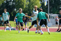 16.07.2026, Bad Wörishofen, Deutschland, 2. Bundesliga, Saison 2026/2027, Der SpVgg Greuther Fürth startet mit der zweiten Trainingseinheit in sein Sommertrainingslager in Bad Wörishofen (Unterallgäu). Der Verein bereitet sich dort auf die Saison 2026/2027 vor. Philipp Müller (SpVgg Greuther Fürth), Ole Pohlmann (SpVgg Greuther Fürth)