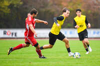 17.10.2026, Mindelheim, Bayern, Deutschland. Kreisliga Allgäu Nord: TSV Mindelheim gegen SV Oberegg. Spielort: Julius-Strohmayer-Stadion. David Kienle (TSV Mindelheim) am Ball, mit dem Ball, in einer Spielszene