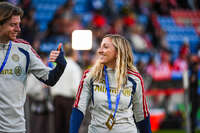 22.09.2026, Unterhaching, Deutschland. UEFA Women's Champions League, 1. Spieltag der Ligaphase: FC Bayern München Frauen gegen Manchester City. UWCL-Auftakt der FC Bayern Frauen und erstes UWCL-Pflichtspiel im neuen Zuhause Sportpark Unterhaching. Larissa Hauenstein (FC Bayern Frauen)