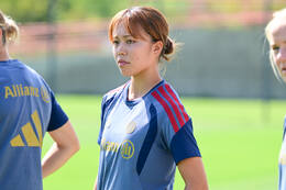 19.08.2026, München, Deutschland. Google Pixel Frauen-Bundesliga: Die FC Bayern Frauen absolvieren auf dem FC Bayern Campus eine Trainingseinheit vor dem Bundesliga-Saisonauftakt gegen den 1. FC Union Berlin. Momoko Tanikawa (FC Bayern Frauen)