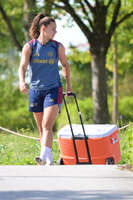 05.08.2026, München, Deutschland. Google Pixel Frauen-Bundesliga: Die FC Bayern Frauen absolvieren auf dem FC Bayern Campus eine Trainingseinheit zur Vorbereitung auf das Testspiel gegen Paris FC. Lena Oberdorf (FC Bayern Frauen)