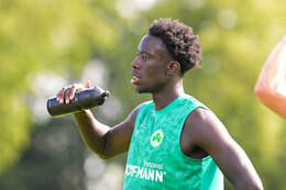 16.07.2026, Bad Wörishofen, Deutschland, 2. Bundesliga, Saison 2026/2027, Der SpVgg Greuther Fürth startet mit der zweiten Trainingseinheit in sein Sommertrainingslager in Bad Wörishofen (Unterallgäu). Der Verein bereitet sich dort auf die Saison 2026/2027 vor. Omar Sillah (SpVgg Greuther Fürth)