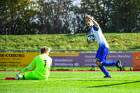 04.10.2026, Bad Wörishofen, Deutschland. U19 (A-Jun.) Kreisklasse Allgäu - Nord: FC Bad Wörishofen U19 gegen SG Unterrieden U19. Spielort: Stadion Am Unteren Hart. Niklas Lichtenberg (FC Bad Wörishofen) beim Jubel, jubelnd, feiernd