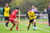 17.10.2026, Mindelheim, Bayern, Deutschland. Kreisliga Allgäu Nord: TSV Mindelheim gegen SV Oberegg. Spielort: Julius-Strohmayer-Stadion. Darius Argintaru (TSV Mindelheim) am Ball, mit dem Ball, in einer Spielszene