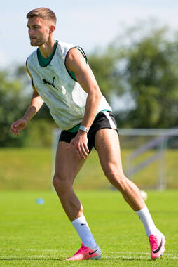 16.07.2026, Bad Wörishofen, Deutschland, 2. Bundesliga, Saison 2026/2027, Der SpVgg Greuther Fürth startet mit der zweiten Trainingseinheit in sein Sommertrainingslager in Bad Wörishofen (Unterallgäu). Der Verein bereitet sich dort auf die Saison 2026/2027 vor. Felix Higl (SpVgg Greuther Fürth)
