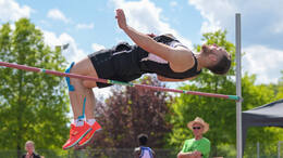 Mindelheim, Deutschland - 09.05.2026: Wettkampf bei der Internationalen Bodensee-Leichtathletik (IBL) 2026 im Julius-Stromayer-Stadion.