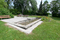 31.07.2026 – Bad Wörishofen, Bayern (Deutschland): Wassertretanlage an der Hartenthaler Straße nahe dem Kurhotel Tanneck.
