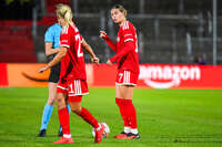 22.09.2026, Unterhaching, Deutschland. UEFA Women's Champions League, 1. Spieltag der Ligaphase: FC Bayern München Frauen gegen Manchester City. UWCL-Auftakt der FC Bayern Frauen und erstes UWCL-Pflichtspiel im neuen Zuhause Sportpark Unterhaching. Klara Bühl (FC Bayern Frauen)