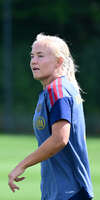 19.08.2026, München, Deutschland. Google Pixel Frauen-Bundesliga: Die FC Bayern Frauen absolvieren auf dem FC Bayern Campus eine Trainingseinheit vor dem Bundesliga-Saisonauftakt gegen den 1. FC Union Berlin. Pernille Harder (FC Bayern Frauen)