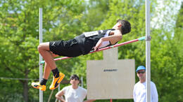 Mindelheim, Deutschland - 09.05.2026: Wettkampf bei der Internationalen Bodensee-Leichtathletik (IBL) 2026 im Julius-Stromayer-Stadion.
