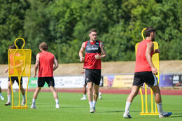 29.06.2026, Bad Wörishofen, Deutschland, Swiss Football League, SFL 2026/2027, Der FC Vaduz startet mit der ersten Trainingseinheit in sein Sommertrainingslager in Bad Wörishofen (Unterallgäu). Der Verein bereitet sich dort auf die Saison 2026/2027 vor. Marcel Monsberger (FC Vaduz)