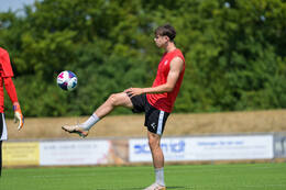 29.06.2026, Bad Wörishofen, Deutschland, Swiss Football League, SFL 2026/2027, Der FC Vaduz startet mit der ersten Trainingseinheit in sein Sommertrainingslager in Bad Wörishofen (Unterallgäu). Der Verein bereitet sich dort auf die Saison 2026/2027 vor. Alessio Hasler (FC Vaduz)