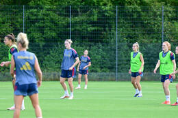 19.08.2026, München, Deutschland. Google Pixel Frauen-Bundesliga: Die FC Bayern Frauen absolvieren auf dem FC Bayern Campus eine Trainingseinheit vor dem Bundesliga-Saisonauftakt gegen den 1. FC Union Berlin. Übersicht
