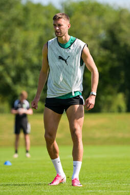 16.07.2026, Bad Wörishofen, Deutschland, 2. Bundesliga, Saison 2026/2027, Der SpVgg Greuther Fürth startet mit der zweiten Trainingseinheit in sein Sommertrainingslager in Bad Wörishofen (Unterallgäu). Der Verein bereitet sich dort auf die Saison 2026/2027 vor. Felix Higl (SpVgg Greuther Fürth)