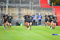 22.09.2026, Unterhaching, Deutschland. UEFA Women's Champions League, 1. Spieltag der Ligaphase: FC Bayern München Frauen gegen Manchester City. UWCL-Auftakt der FC Bayern Frauen und erstes UWCL-Pflichtspiel im neuen Zuhause Sportpark Unterhaching. Aufwärmen