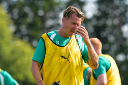 16.07.2026, Bad Wörishofen, Deutschland, 2. Bundesliga, Saison 2026/2027, Der SpVgg Greuther Fürth startet mit der zweiten Trainingseinheit in sein Sommertrainingslager in Bad Wörishofen (Unterallgäu). Der Verein bereitet sich dort auf die Saison 2026/2027 vor. Felix Klaus (SpVgg Greuther Fürth)