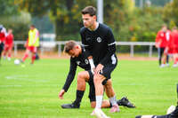 17.10.2026, Mindelheim, Bayern, Deutschland. Kreisliga Allgäu Nord: TSV Mindelheim gegen SV Oberegg. Spielort: Julius-Strohmayer-Stadion. Anel Junuzovic (TSV Mindelheim) beim Aufwärmen, beim Warmmachen, während des Aufwärmens