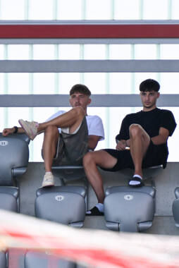 19.08.2026, München, Deutschland. FC Bayern München U19 vs. VfB Stuttgart U19 am FC Bayern Campus in München. Lennart Karl (Zuschauer)