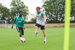 15.07.2026, Bad Wörishofen, Deutschland, 2. Bundesliga, Saison 2026/2027, Der SpVgg Greuther Fürth startet mit der ersten Trainingseinheit in sein Sommertrainingslager in Bad Wörishofen (Unterallgäu). Der Verein bereitet sich dort auf die Saison 2026/2027 vor. Jannik Dehm (SpVgg Greuther Fürth)