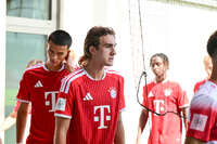 19.08.2026, München, Deutschland. FC Bayern München U19 vs. VfB Stuttgart U19 am FC Bayern Campus in München. FC Bayern U19 Spieler