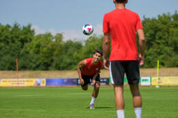 29.06.2026, Bad Wörishofen, Deutschland, Swiss Football League, SFL 2026/2027, Der FC Vaduz startet mit der ersten Trainingseinheit in sein Sommertrainingslager in Bad Wörishofen (Unterallgäu). Der Verein bereitet sich dort auf die Saison 2026/2027 vor. Angelo Campos (FC Vaduz)