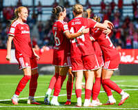 19.09.2026, München, Deutschland. Google Pixel Frauen-Bundesliga: FC Bayern München Frauen gegen 1. FC Köln Frauen am FC Bayern Campus. Bayern jubelt.