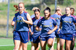 19.08.2026, München, Deutschland. Google Pixel Frauen-Bundesliga: Die FC Bayern Frauen absolvieren auf dem FC Bayern Campus eine Trainingseinheit vor dem Bundesliga-Saisonauftakt gegen den 1. FC Union Berlin. Glodis Perla Viggosdottir (FC Bayern Frauen)