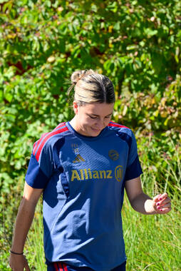 19.08.2026, München, Deutschland. Google Pixel Frauen-Bundesliga: Die FC Bayern Frauen absolvieren auf dem FC Bayern Campus eine Trainingseinheit vor dem Bundesliga-Saisonauftakt gegen den 1. FC Union Berlin. Barbara Dunst (FC Bayern Frauen)