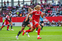 31.08.2026, München, Deutschland. Google Pixel Frauen-Bundesliga: FC Bayern München Frauen gegen 1. FSV Mainz 05 Frauen am FC Bayern Campus. Erstes Heimspiel des FC Bayern München in der Saison 2026/27. Pernille Harder (FC Bayern Frauen)