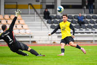 17.10.2026, Mindelheim, Bayern, Deutschland. Kreisliga Allgäu Nord: TSV Mindelheim gegen SV Oberegg. Spielort: Julius-Strohmayer-Stadion. Anel Junuzovic (TSV Mindelheim) beim Schuss, beim Abschluss, bei der Schussabgabe