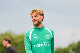 15.07.2026, Bad Wörishofen, Deutschland, 2. Bundesliga, Saison 2026/2027, Der SpVgg Greuther Fürth startet mit der ersten Trainingseinheit in sein Sommertrainingslager in Bad Wörishofen (Unterallgäu). Der Verein bereitet sich dort auf die Saison 2026/2027 vor. Ole Pohlmann (SpVgg Greuther Fürth)