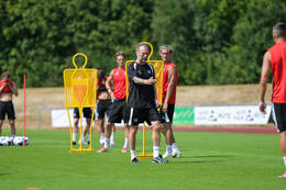 29.06.2026, Bad Wörishofen, Deutschland, Swiss Football League, SFL 2026/2027, Der FC Vaduz startet mit der ersten Trainingseinheit in sein Sommertrainingslager in Bad Wörishofen (Unterallgäu). Der Verein bereitet sich dort auf die Saison 2026/2027 vor. Pascal Cerrone (FC Vaduz)