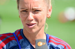 19.08.2026, München, Deutschland. Google Pixel Frauen-Bundesliga: Die FC Bayern Frauen absolvieren auf dem FC Bayern Campus eine Trainingseinheit vor dem Bundesliga-Saisonauftakt gegen den 1. FC Union Berlin. Linda Dallmann (FC Bayern Frauen)