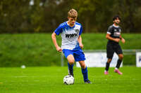 11.10.2026, Bad Wörishofen, Bayern, Deutschland. U19 (A-Jun.) Kreisklasse Allgäu – Nord: FC Bad Wörishofen U19 gegen JFG Wertachtal U19. Spielort: Stadion Unteres Hart. Saison 2026/2027. Niklas Lichtenberg (FC Bad Wörishofen) am Ball, mit dem Ball, in einer Spielszene