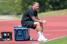 25.07.2026, Bad Wörishofen, Deutschland. Testspiel des SV Darmstadt 98 (2. Bundesliga) gegen die SG Sonnenhof Großaspach (3. Liga). Pascal Reinhardt (Cheftrainer SG Sonnenhof Großaspach)