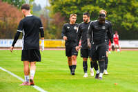 17.10.2026, Mindelheim, Bayern, Deutschland. Kreisliga Allgäu Nord: TSV Mindelheim gegen SV Oberegg. Spielort: Julius-Strohmayer-Stadion. Sulayman Drammeh (TSV Mindelheim) nachdenklich, ernst, fokussiert