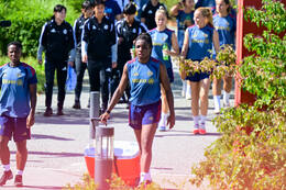 19.08.2026, München, Deutschland. Google Pixel Frauen-Bundesliga: Die FC Bayern Frauen absolvieren auf dem FC Bayern Campus eine Trainingseinheit vor dem Bundesliga-Saisonauftakt gegen den 1. FC Union Berlin. Edna Imade (FC Bayern Frauen)