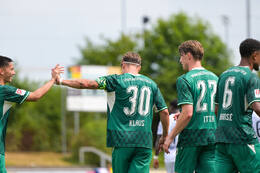18.07.2026, Mindelheim, Deutschland. Testspiel zwischen dem FC Zürich und der SpVgg Greuther Fürth im Rahmen der Saisonvorbereitung 2026/2027. Fürth jubelt.