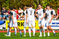 03.10.2026, Mindelheim, Deutschland. Kreisliga Allgäu Nord: TSV Mindelheim gegen (SG) Sontheim/Westerheim. Spielort: Julius-Strohmayer Stadion. Mindelheim Jubel, jubelnd, feiernd