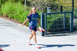 19.08.2026, München, Deutschland. Google Pixel Frauen-Bundesliga: Die FC Bayern Frauen absolvieren auf dem FC Bayern Campus eine Trainingseinheit vor dem Bundesliga-Saisonauftakt gegen den 1. FC Union Berlin. Katharina Naschenweng (FC Bayern Frauen)
