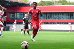 19.08.2026, München, Deutschland. FC Bayern München U19 vs. VfB Stuttgart U19 am FC Bayern Campus in München. FC Bayern U19 Spieler
