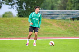 15.07.2026, Bad Wörishofen, Deutschland, 2. Bundesliga, Saison 2026/2027, Der SpVgg Greuther Fürth startet mit der ersten Trainingseinheit in sein Sommertrainingslager in Bad Wörishofen (Unterallgäu). Der Verein bereitet sich dort auf die Saison 2026/2027 vor. Aaron Keller (SpVgg Greuther Fürth)